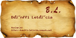 Bánffi Letícia névjegykártya